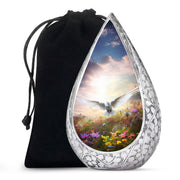 Dove Bird Cremation Urn - White Funeral Urn For Loved Ones