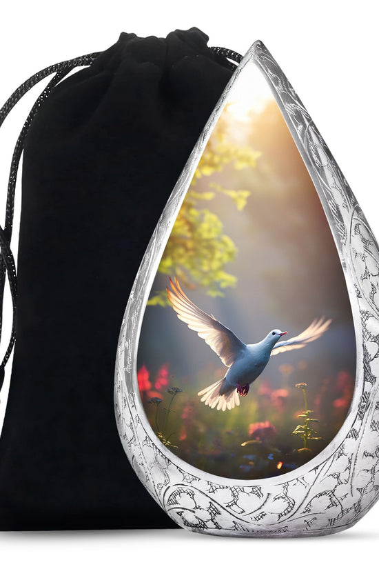 Dove Bird Theme Cremation Urn - Large Memorial Urn For Female