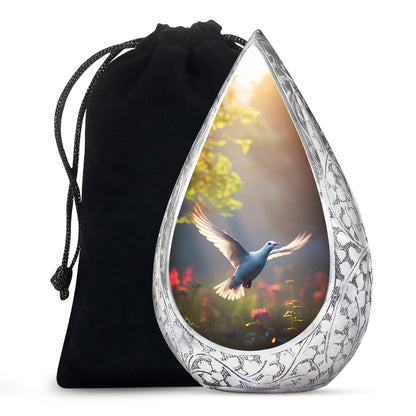 Dove Bird Theme Cremation Urn - Large Memorial Urn For Female