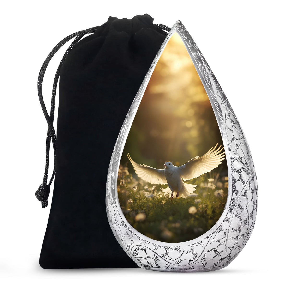 Dove Funeral Urn - Divine Funeral Cremation Urn For Male & Female