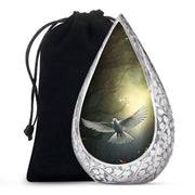 Mystical White Dove Cremation Urn - Forest Memorial Urn For Human Ashes