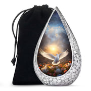 Floral Dove Memorial Urn For Ashes - Elegant Funeral Urn For Adult Ashes