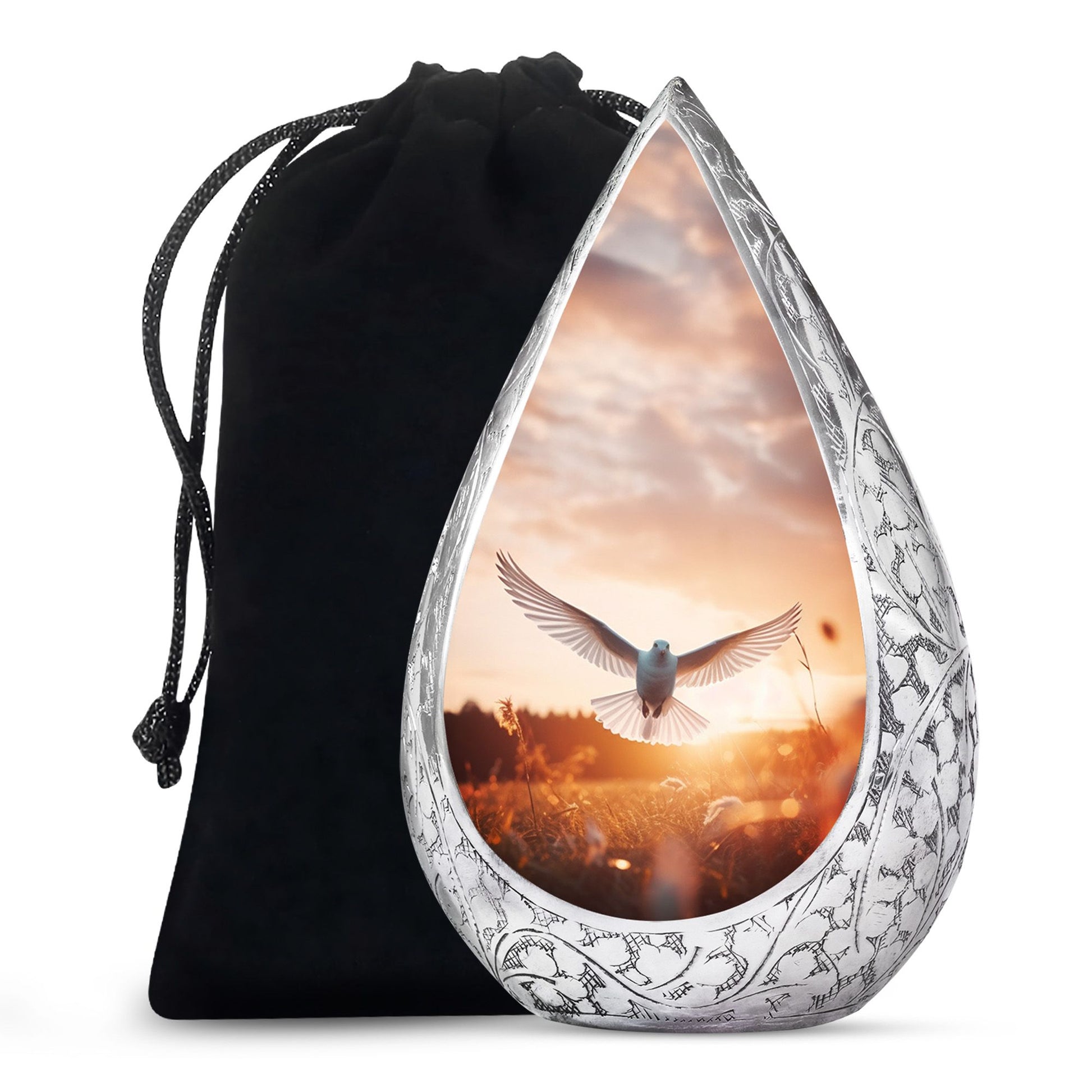 Sunset Dove Cremation Urn - Peaceful Memorial Urn For Human Ashes