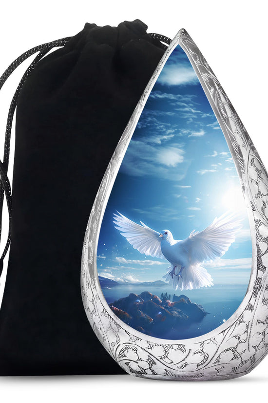 Dove Funeral Urn - Heaven Theme Memorial Urn For Female