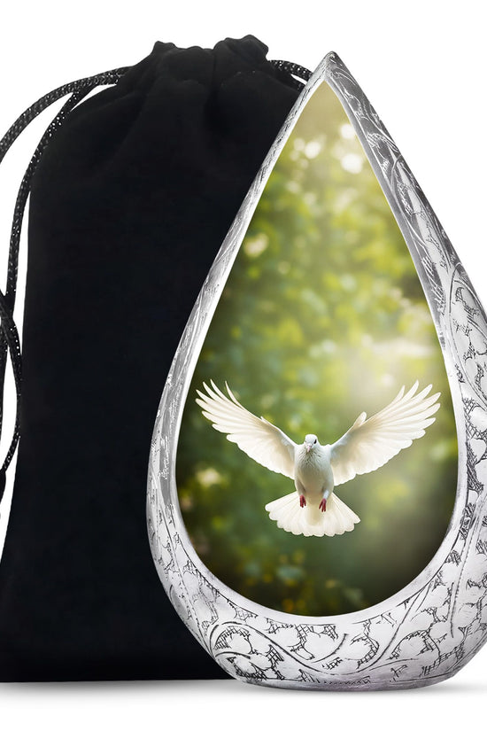 Nature Theme Memorial Urn - Dove Bird Cremation Urn For Burial