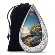 Dove Theme Funeral Urn - Aluminum Urn For Loved Ones