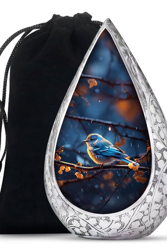 Sparrow Funeral Urn For Ashes - Aluminium Memorial Urn For Ashes