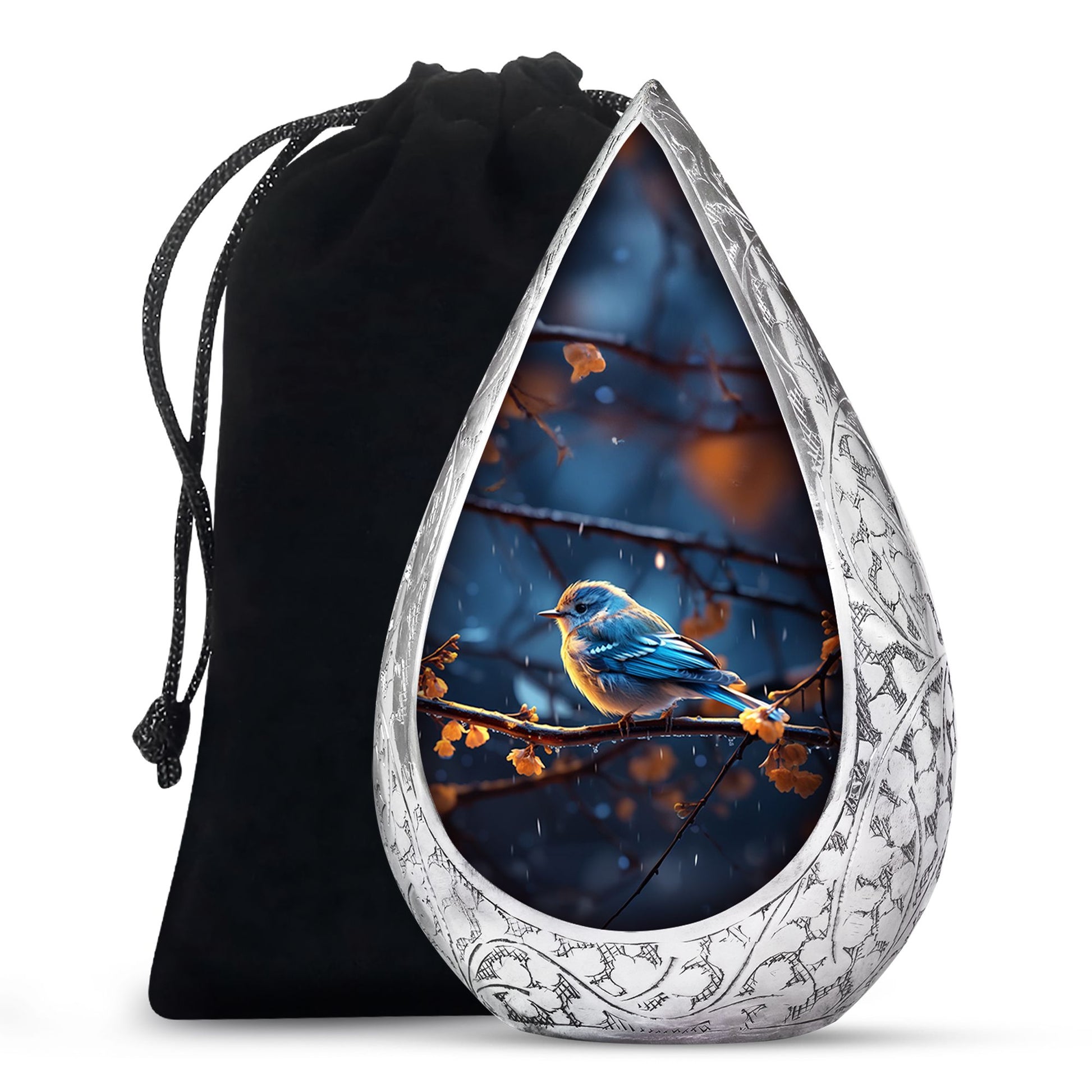 Sparrow Funeral Urn For Ashes - Aluminium Memorial Urn For Ashes