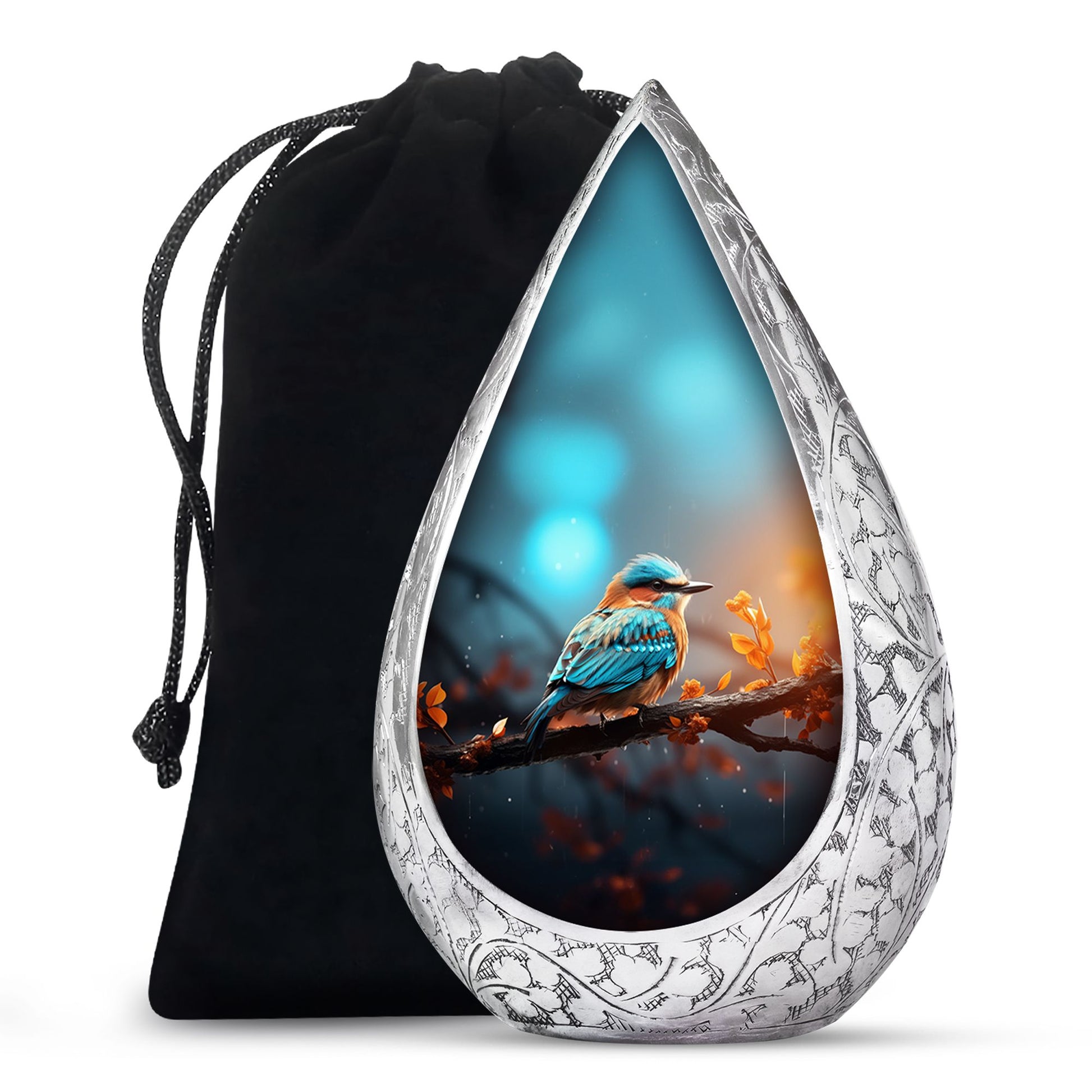 Sparrow Theme Memorial Urn - Large Memorial Urn For Female Ashes