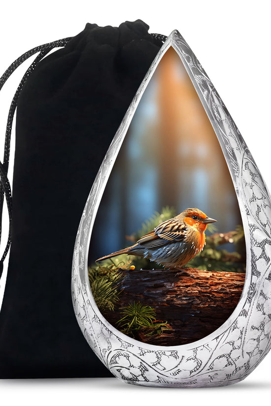 Peaceful Sparrow Memorial Urn For Human Ashes – Bird Theme Cremation Urn