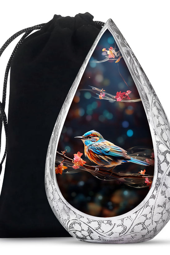 Decorative Sparrow Ashes Urn - Artistic Cremation Urn For Male & Female
