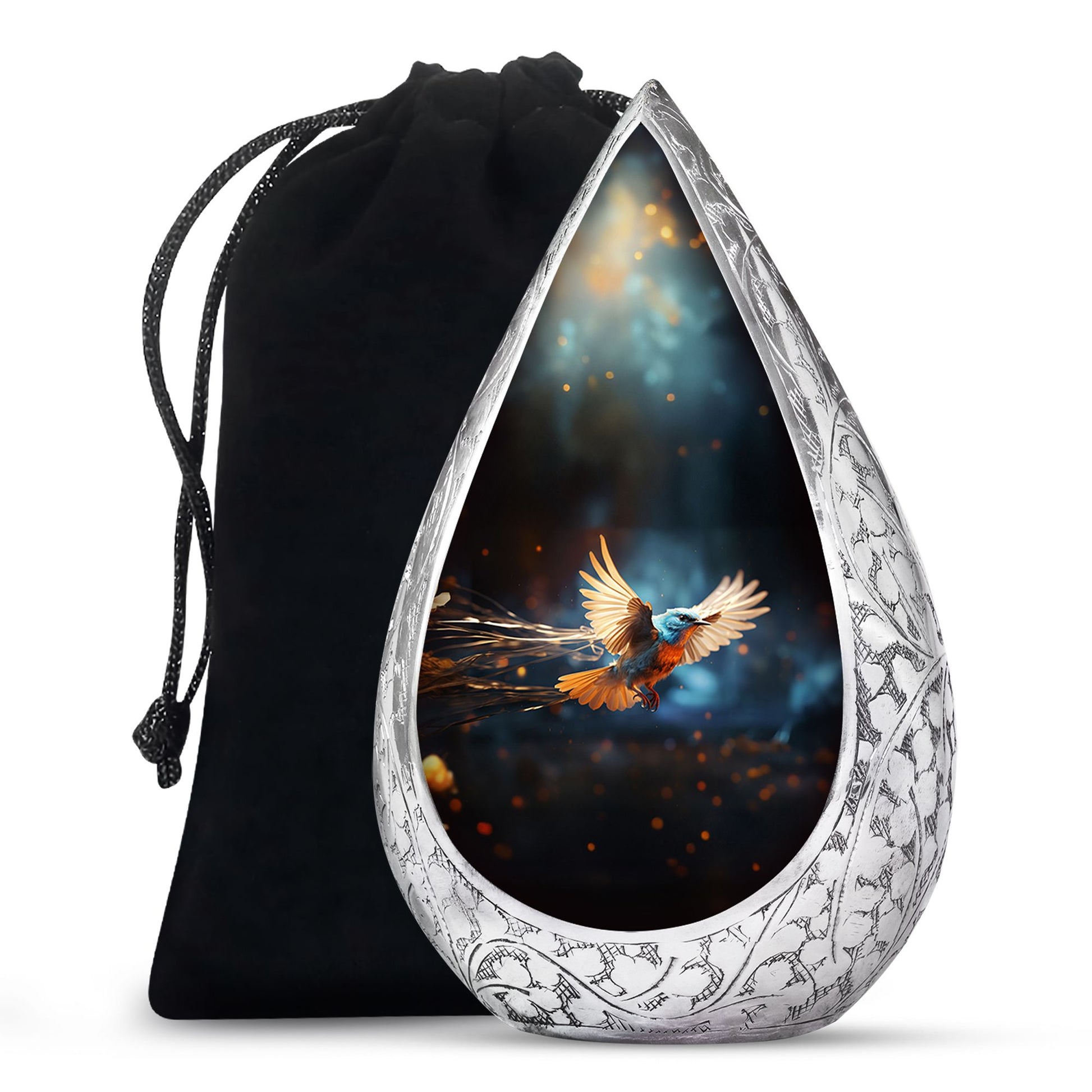 Peaceful Sparrow Memorial Urn - Cremation Urn For Ashes
