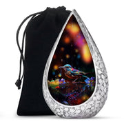 Colorful Sparrow Cremation Urn - Artistic Memorial Urn For Adult Ashes