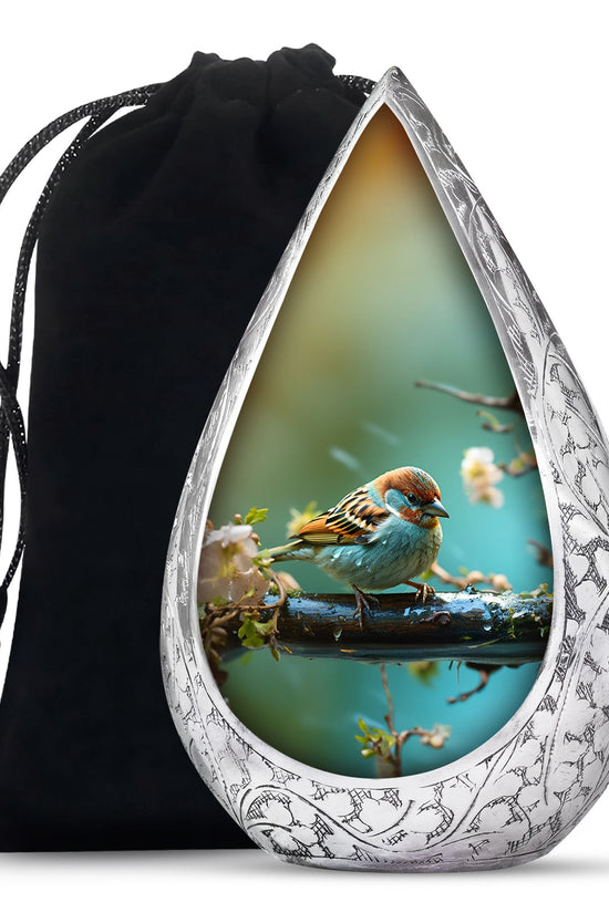 Sparrow Memorial Urn For Human Ashes - Large Funeral Urn For Ashes