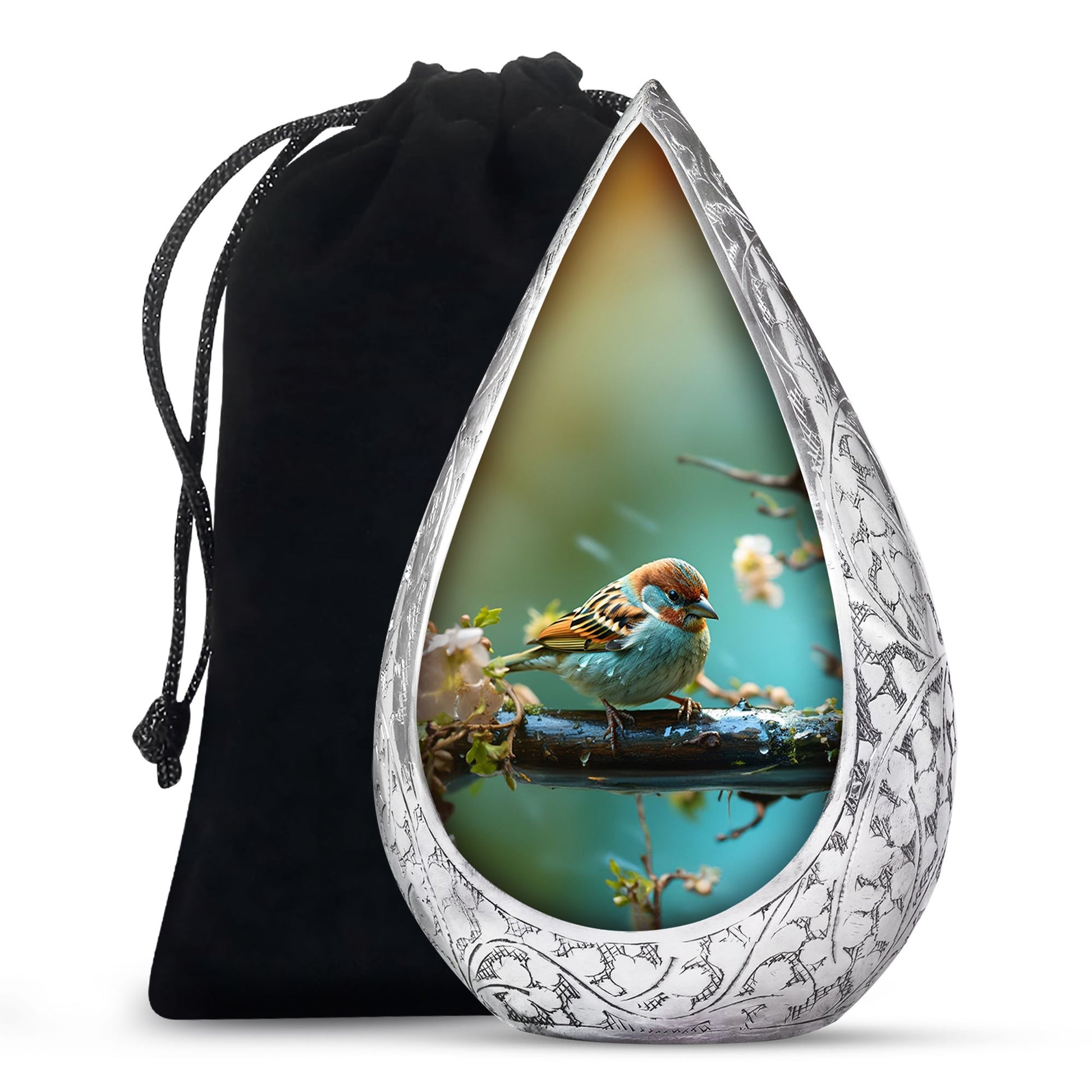 Sparrow Memorial Urn For Human Ashes - Large Funeral Urn For Ashes