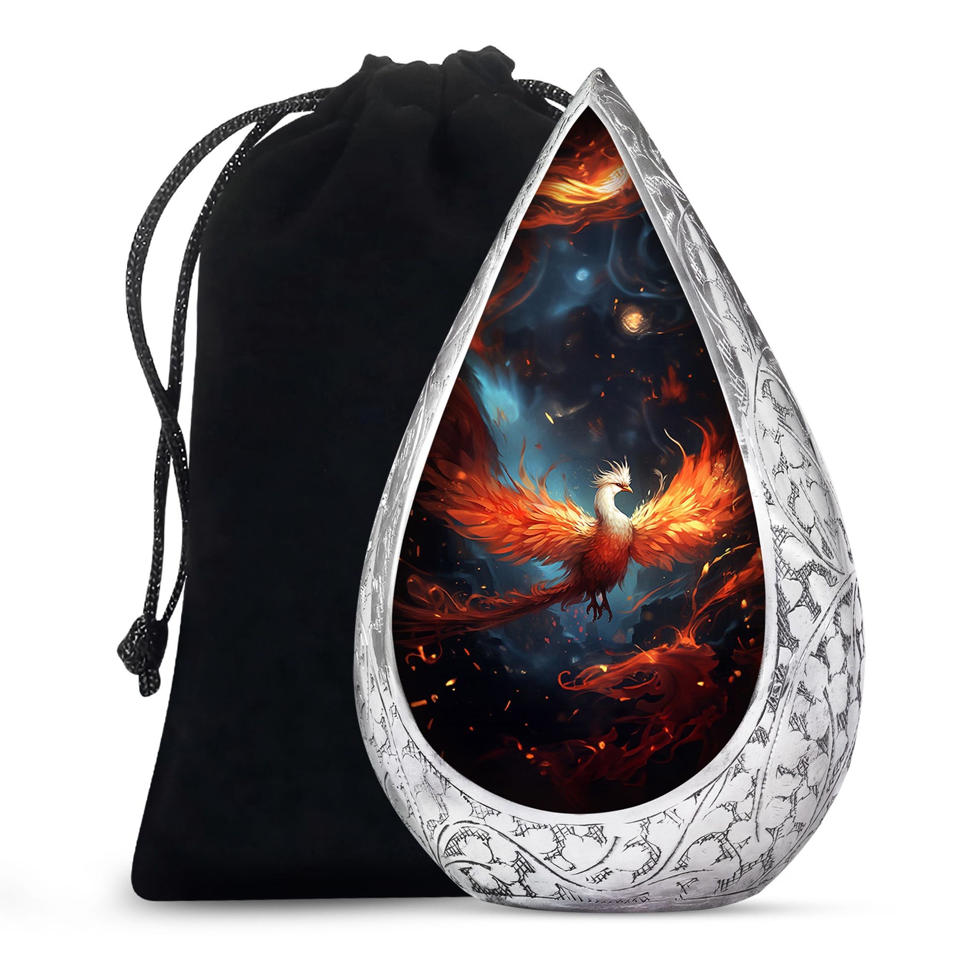 Phoenix Beautiful Theme Memorial Urn - Large Cremation Urn For Ashes