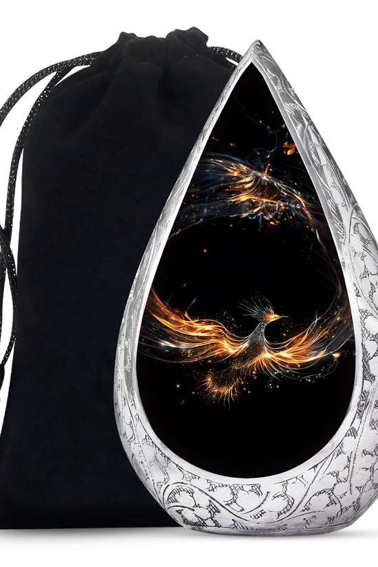 Elegant Galaxy Phoenix Urn - Unique Fantasy Cremation Urn For Ashes