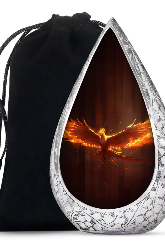 Mystic Fire Phoenix Memorial Urn - Beautiful Urn For Human Ashes