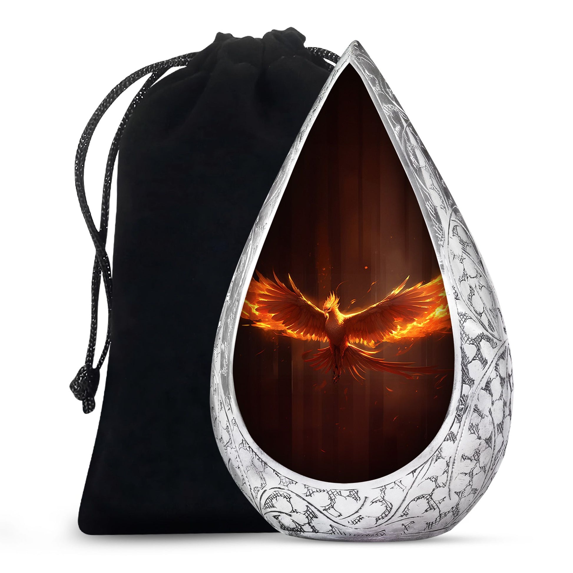 Mystic Fire Phoenix Memorial Urn - Beautiful Urn For Human Ashes