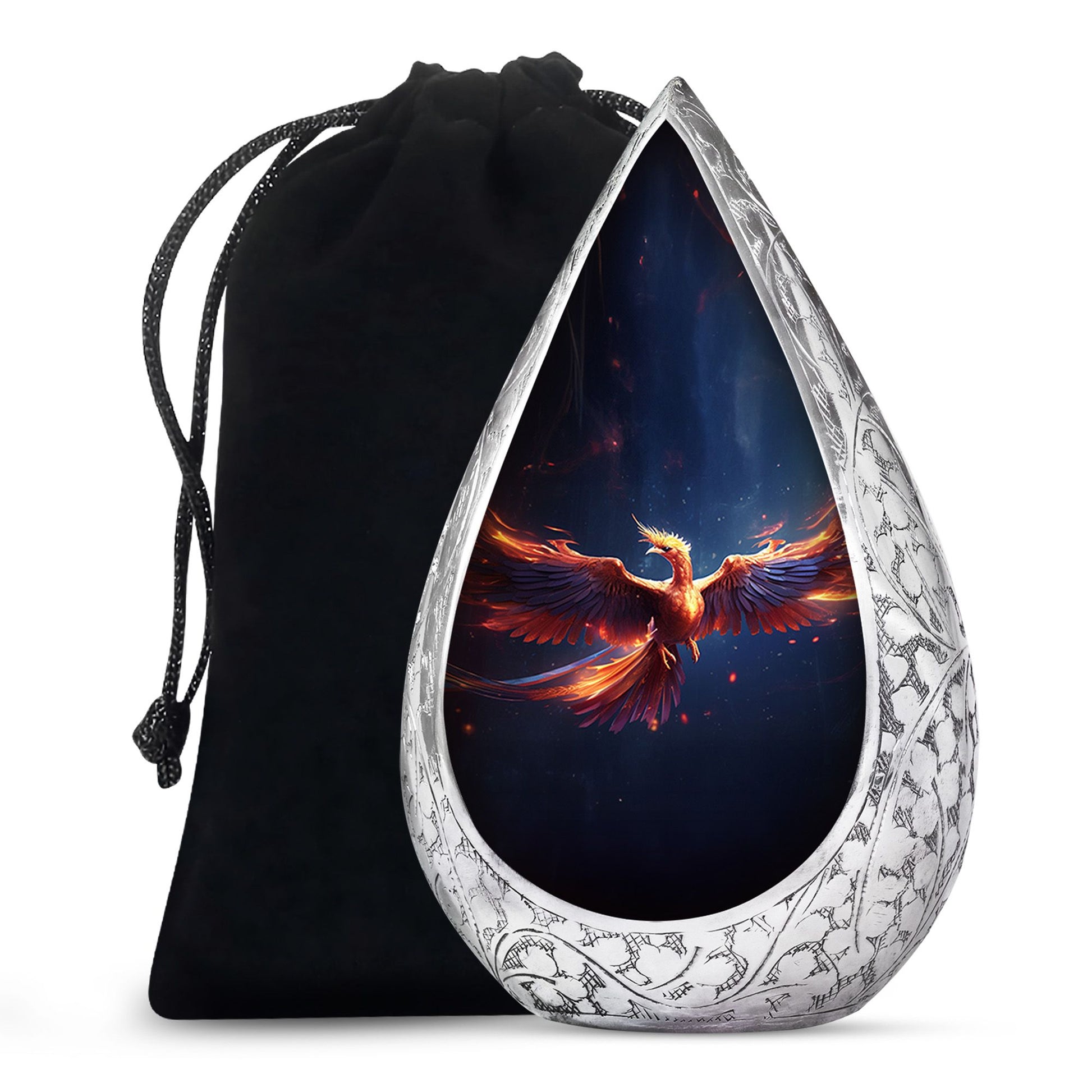 Fire Wing Phoenix Funeral Urn - Artistic Cremation Urn for Ashes