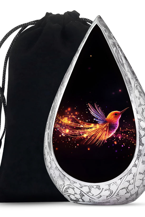 Colorful Hummingbird Memorial Urn - Unique Ashes Urn for Loved Ones