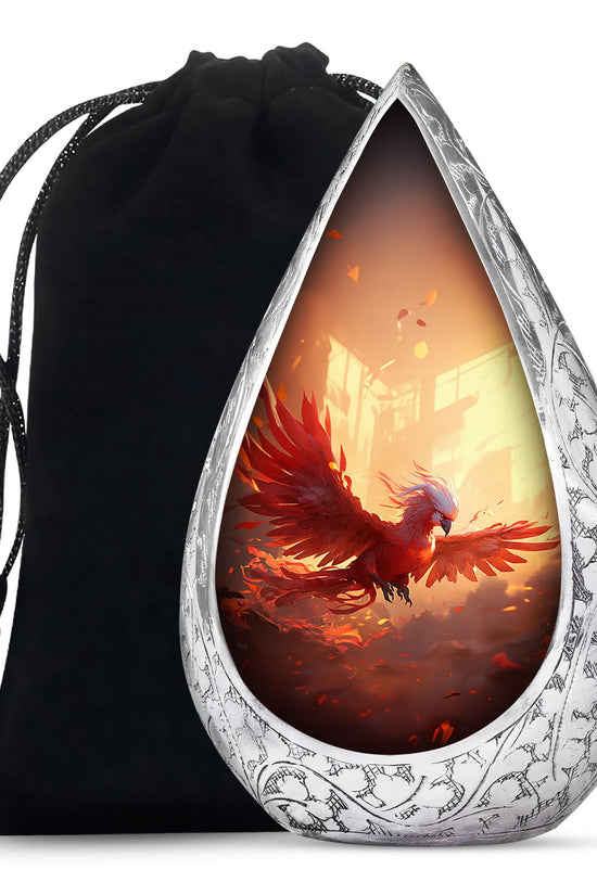 Fantasy Phoenix Tribute Urn - Elegant Cremation Urn For Ashes