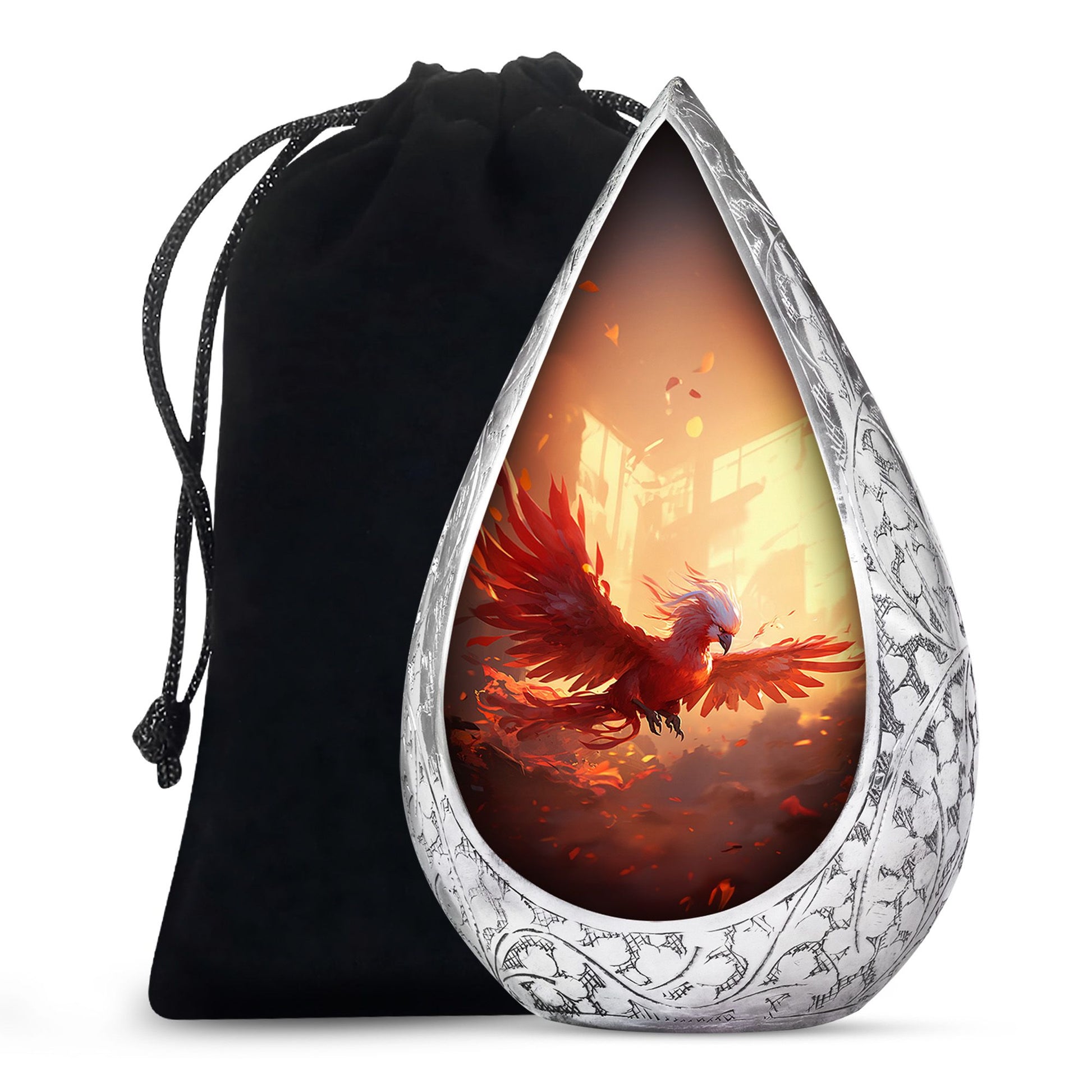 Fantasy Phoenix Tribute Urn - Elegant Cremation Urn For Ashes