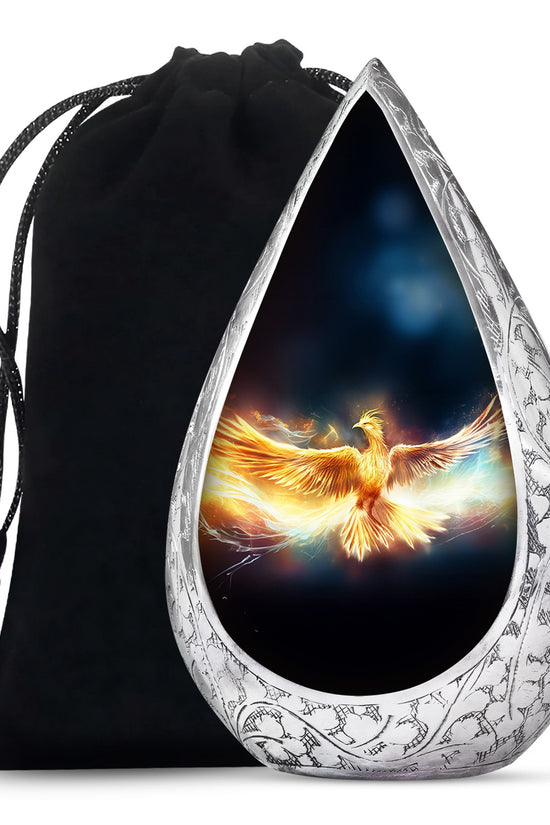 Light Phoenix Cremation Urn - Decorative Funeral Urn For Burial