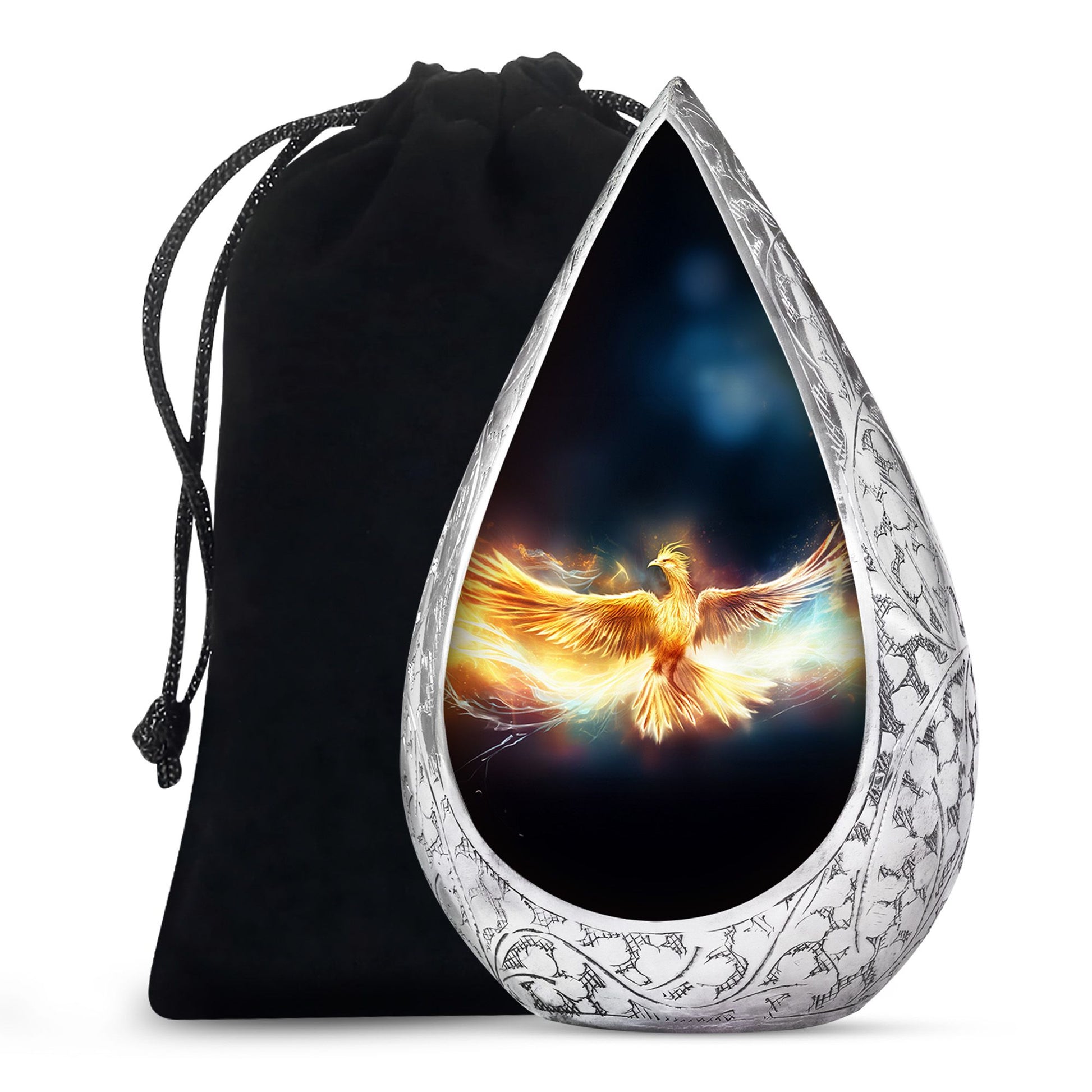 Light Phoenix Cremation Urn - Decorative Funeral Urn For Burial