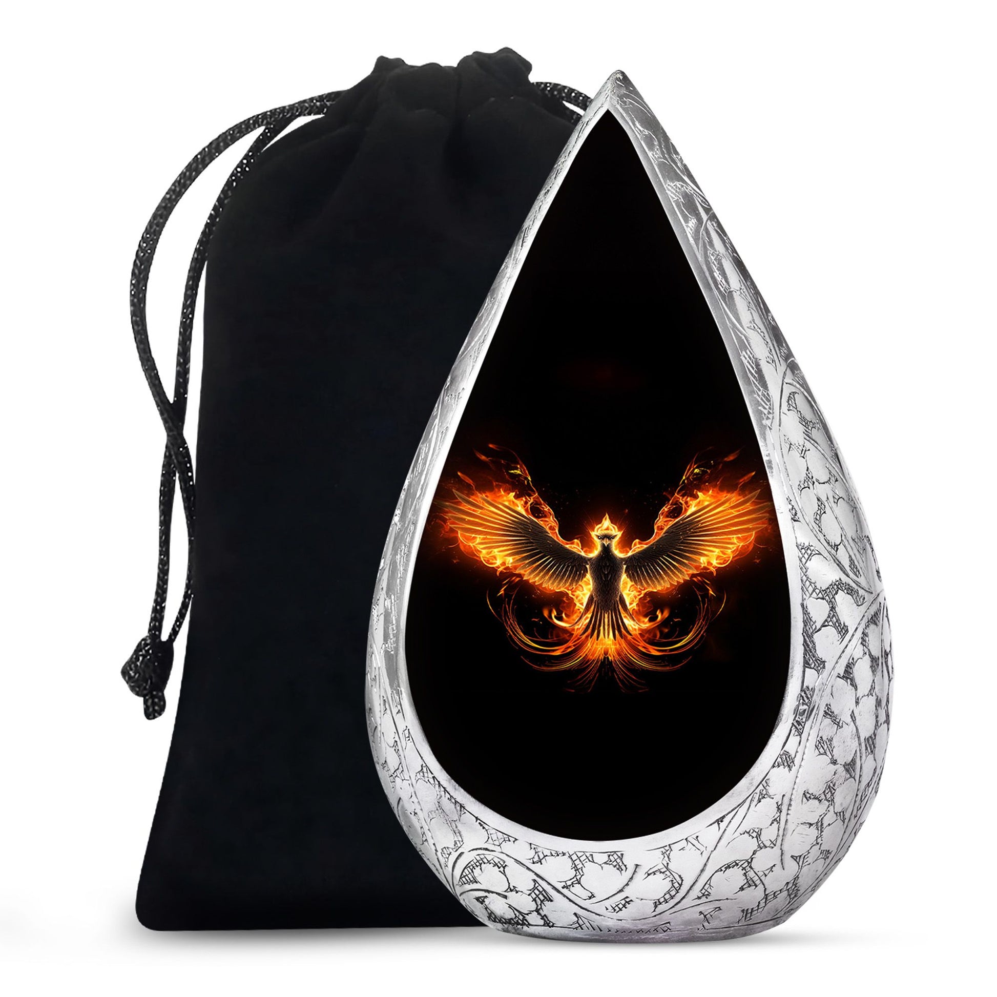 Dark Phoenix Cremation Urn - Fantasy Urn for Human Ashes