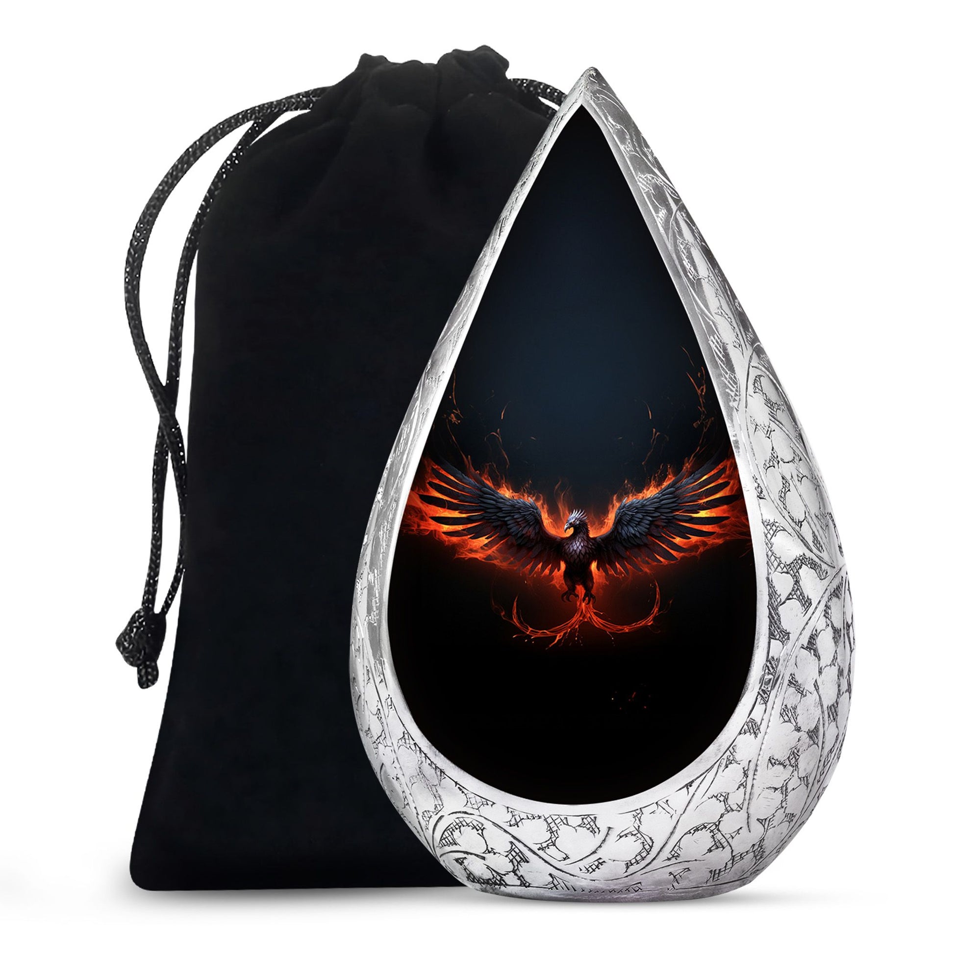 Phoenix Memorial Urn - Fire Theme Funeral Urn For Burial