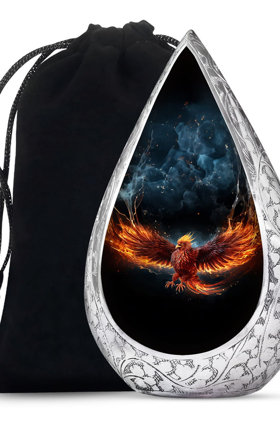 Flaming Phoenix Funeral Urn - Mythical Ashes Urn for Adult Ashes