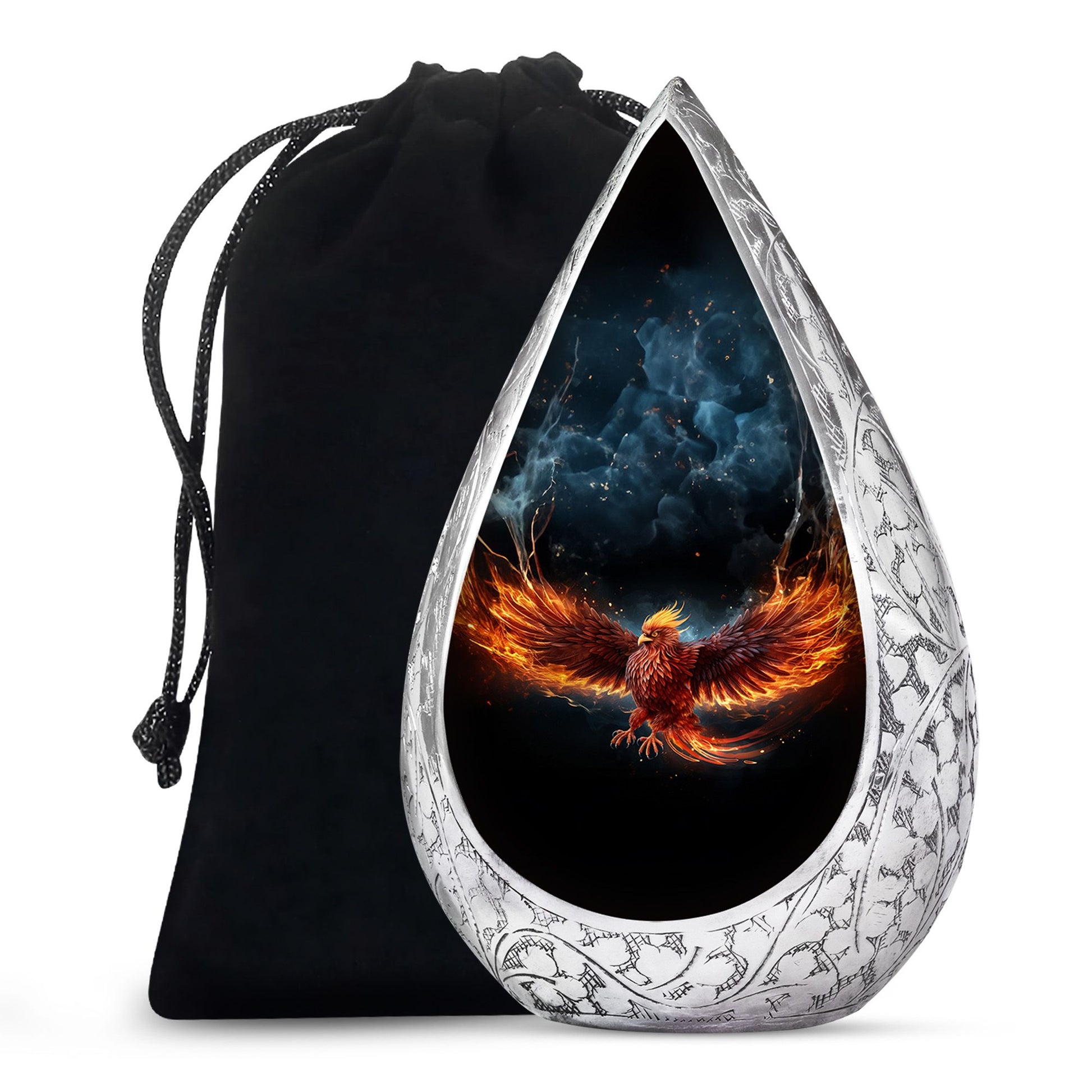 Flaming Phoenix Funeral Urn - Mythical Ashes Urn for Adult Ashes