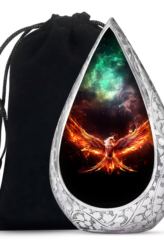 Fire Phoenix Funeral Urn - Fantasy Cremation Urn For Adult Ashes