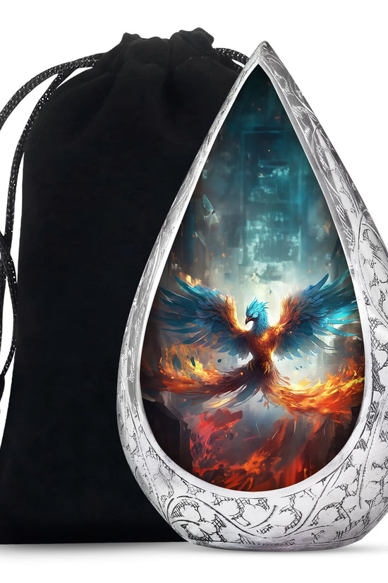 Blue Flame Phoenix Urn - Spiritual Tribute Urn for Men & Women
