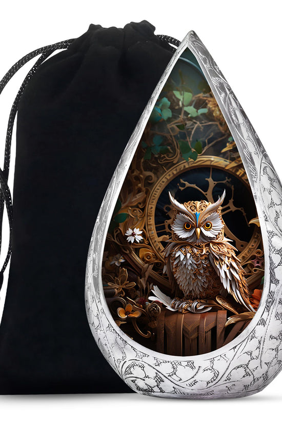 Artistic Owl Funeral Urn - Unique Cremation Urn For Burial