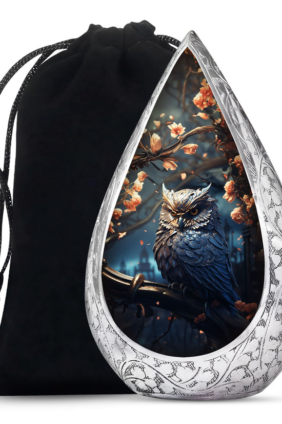 Black Owl Cremation Urn – Elegant Memorial Urn For Human Ashes