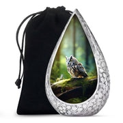 Owl Memorial Urn - Forest Cremation Urn For Human Ashes
