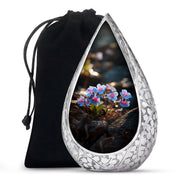 Scorpion Grass Ashes Urn - Elegant Floral Cremation Memorial Urn