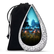 Scorpion Grass Floral Cremation Urn - Elegant Memorial Urn For Women