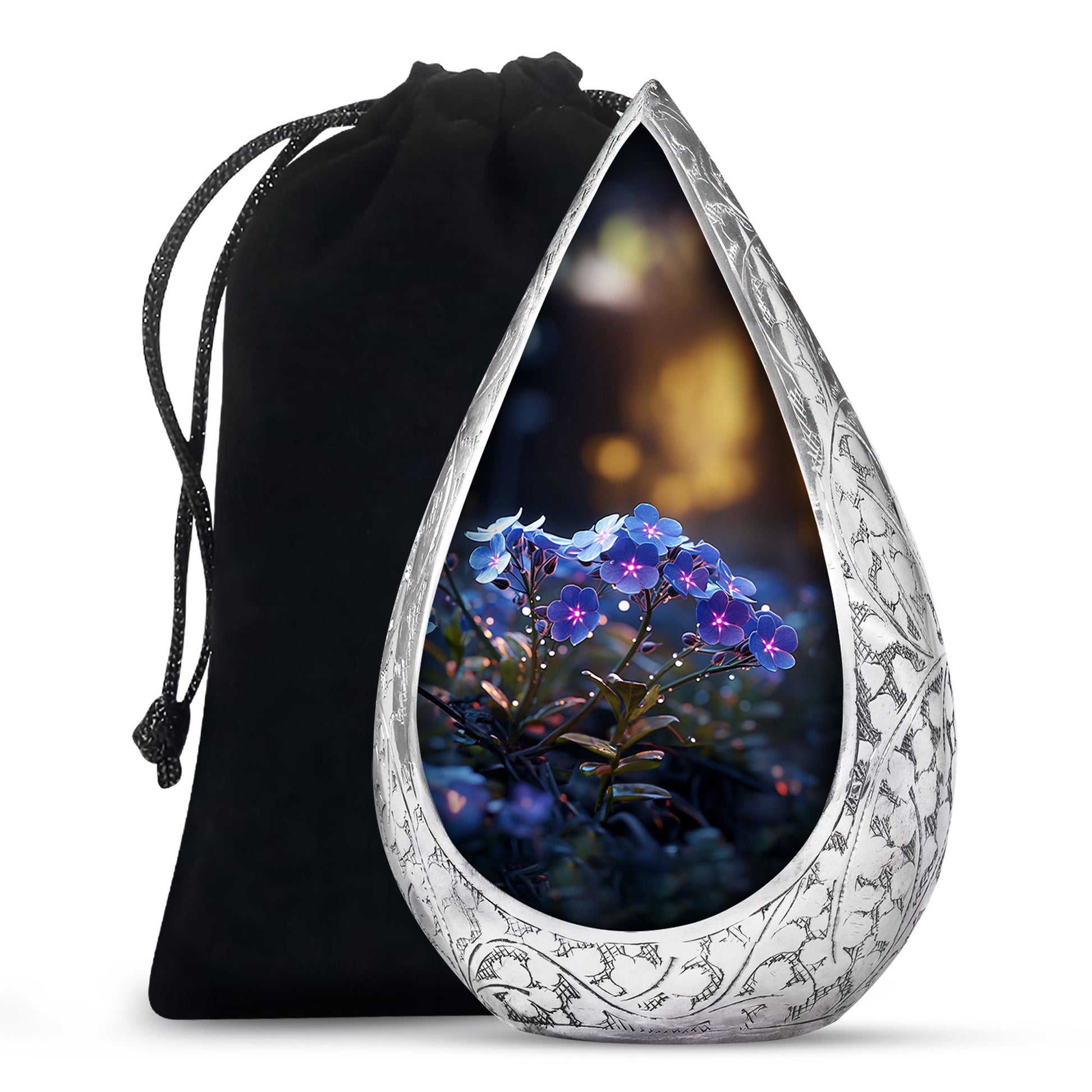 Scorpion Grass Funeral Urn For Ashes - Decorative Aluminium Cremation Urn