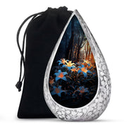 Floral Lily Memorial Urn - Cremation Urn For Human Ashes