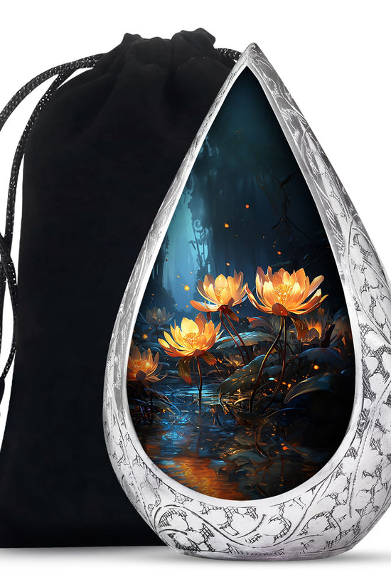 Elegant Lily Urn For Human Ashes - Large Cremation Urn