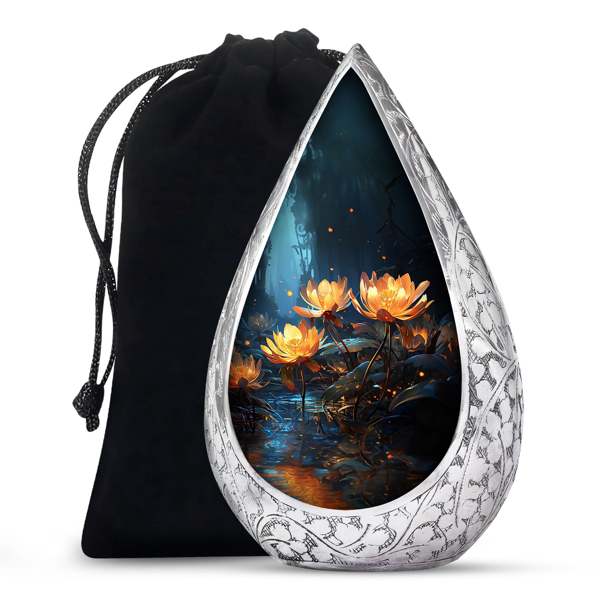 Elegant Lily Urn For Human Ashes - Large Cremation Urn