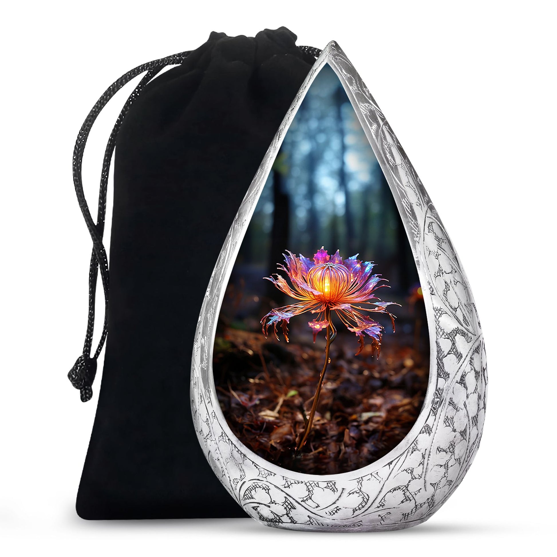 Mystic Floral Cremation Urn - Elegant Memorial Urn For Ashes