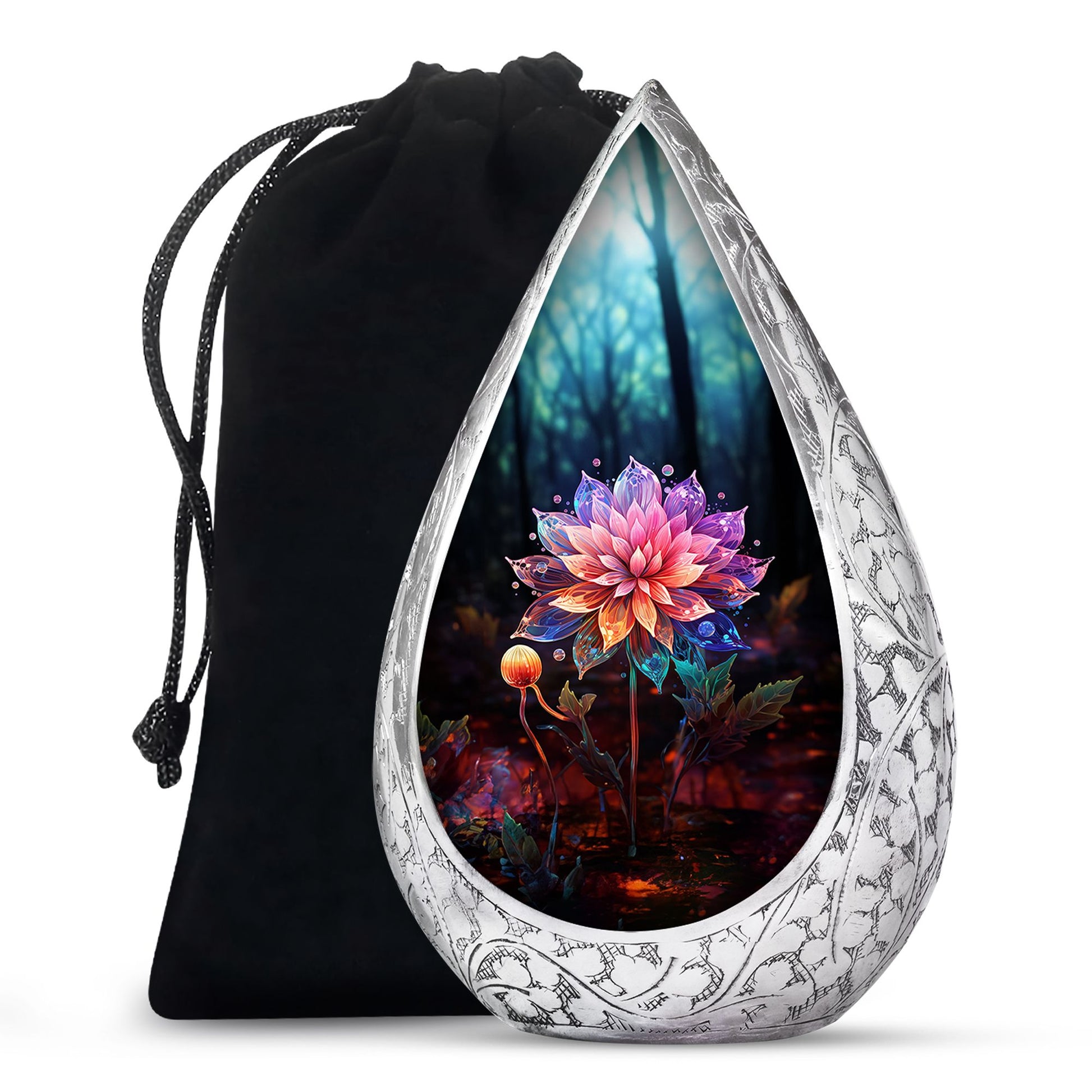 Lotus Flower Cremation Urn - Artistic Memorial Urn For Human Ashes