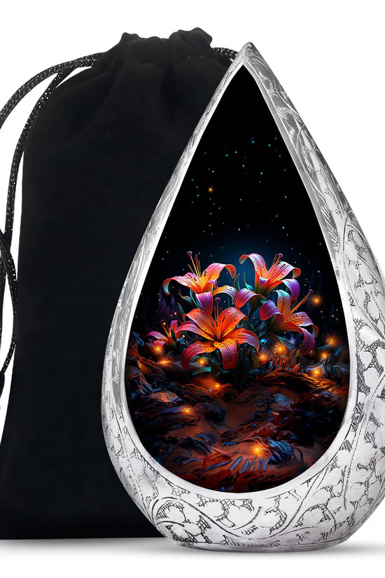 Tiger Lily Memorial Urn Large Cremation Urn For Male & Female