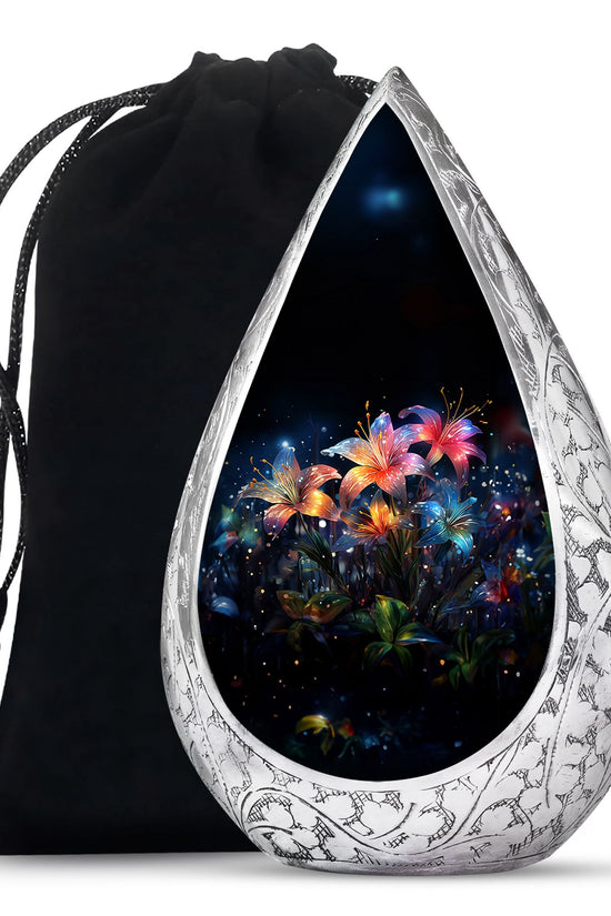 Glowing Lily Memorial Urn - Large Cremation Urn For Human Ashes