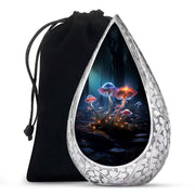 Glowing Mushroom Funeral Urn For Ashes - Aluminium Cremation Urn For Ashes