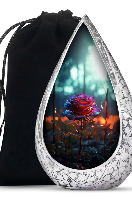 Luxury Rose Funeral Urn - Premium Cremation Urn For Burial